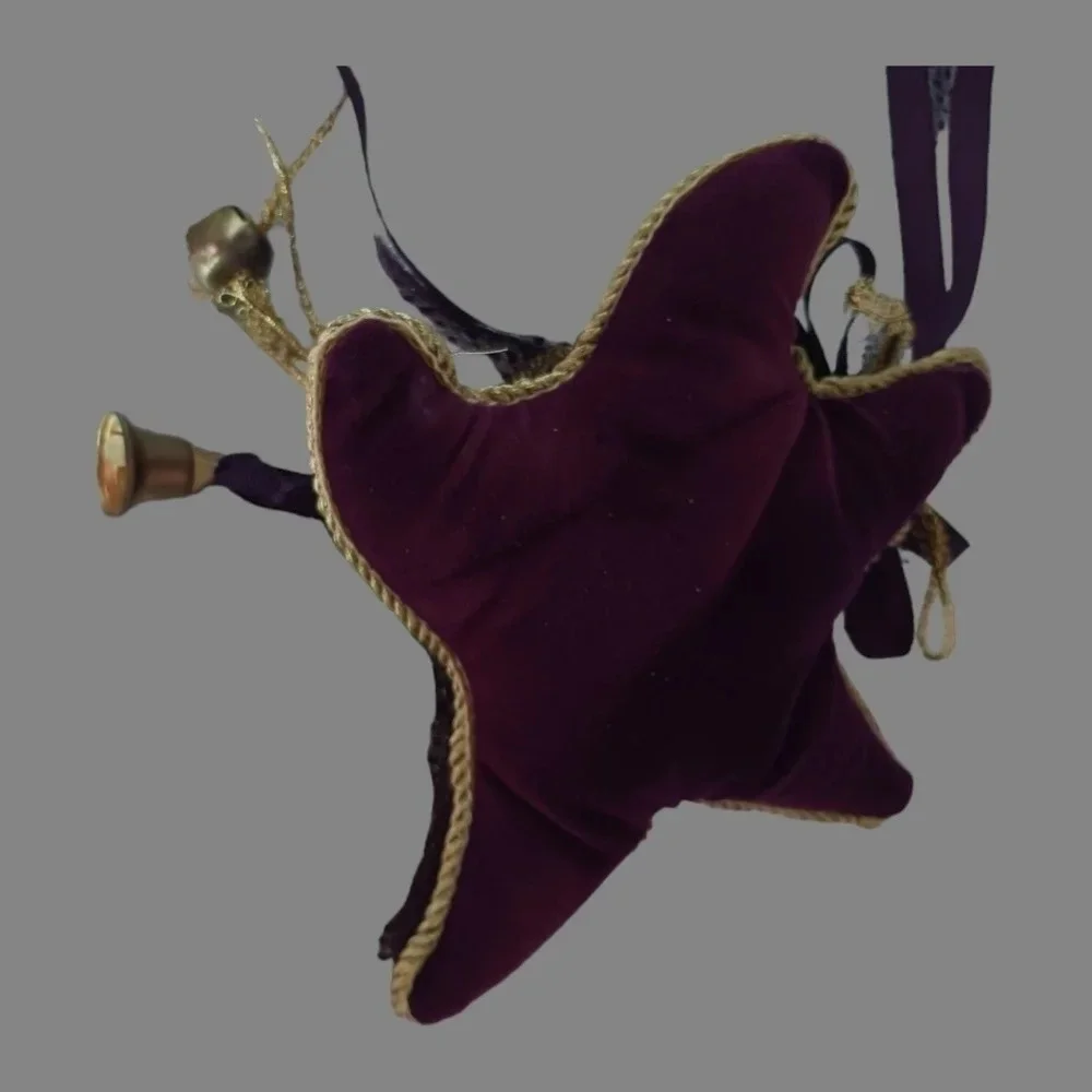 Purple velvet star ornament